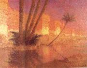 Lucien Levy-Dhurmer Twilight in Marrakesh oil painting artist